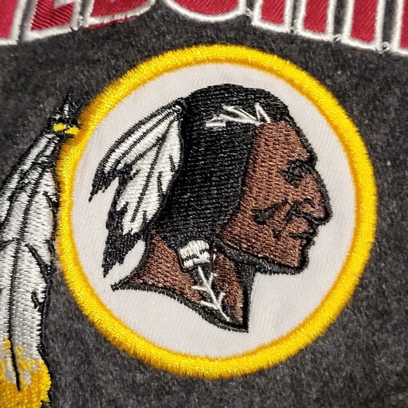 Washington Redskins Reversible Jacket Vintage Throwback Retro Helmet Embroidered - Picture 9 of 13
